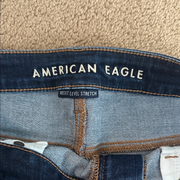 American Eagle Outfitters Dark Blue Jean Shorts - Picture 2 of 9
